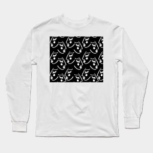 Bauhaus abstract faces Long Sleeve T-Shirt